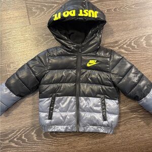 Nike Black Puffer Jacket with White Logo